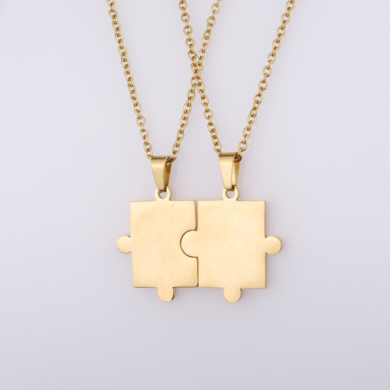 Personalized Geometry Pattern Puzzle Necklace Combination Necklace